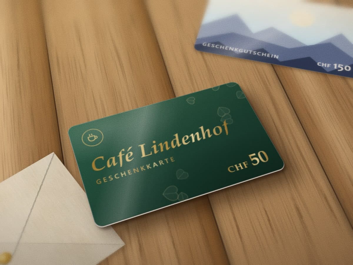 Eine Geschenkkarte aus Kunststoff im Kreditkartenformat